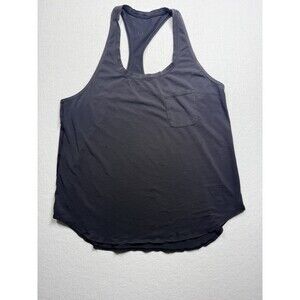 Lululemon Black Racerback Tank Top Pocket Activewear Women’s Large